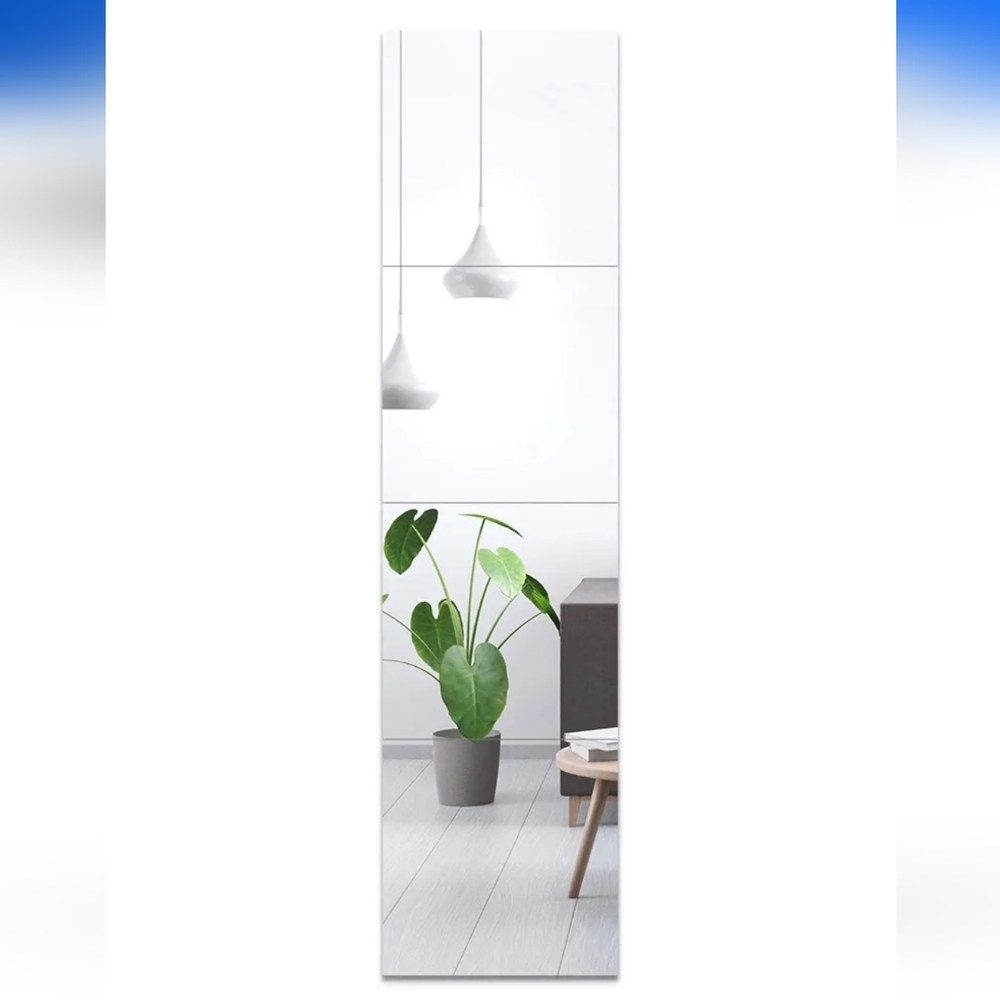 4 Pcs Mirror Tiles, Frameless 12" Gym Closet Wall BEDROOM loving Room